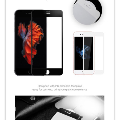 Скрийн протектори Скрийн протектори за Apple Iphone Скрийн протектор от закалено стъкло AMORUS 3D Full Cover за Apple Iphone 7 Plus 5.5 / Apple iPhone 8 Plus 5.5 черен кант